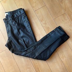 Silence +Noise faux leather ankle zip pants